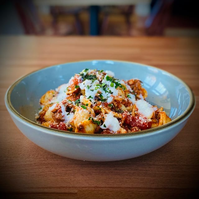 Tray of Spicy Ragu di Salsiccia.
